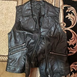 Leather Biker Vest